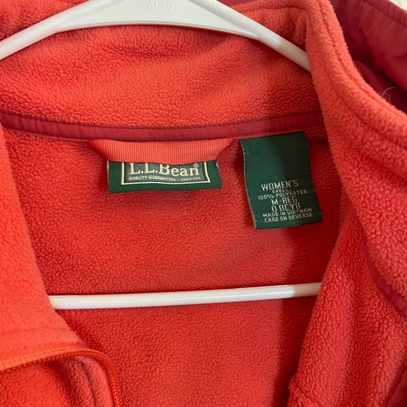 VTG LL Bean Womens Coral 2 jackets w/ Insulated Fleece Liner Jacket Hood Medium - Picture 7 of 13